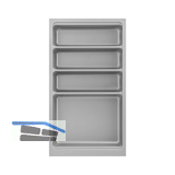 Besteckeinsatz Scoop II Set KB 350 mm Kunststoff Silber