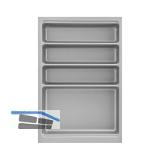 Besteckeinsatz Scoop II Set KB 400 mm Kunststoff Silber