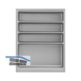 Besteckeinsatz Scoop II Set KB 450 mm Kunststoff Silber