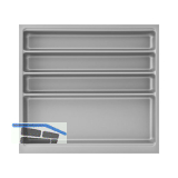 Besteckeinsatz Scoop II Set KB 600 mm Kunststoff Silber