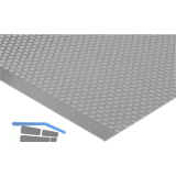 AGOFORM Wasserschutz-Einlegematte Aqua-Non Silber/Edelstahldekor