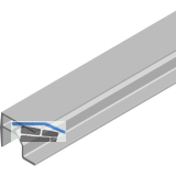 CINETTO PS23 Laufschiene oben 6100 mm auf Ma�, Aluminium eloxiert