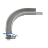 REHAU F�hrungsbogen 90�, Kunststoff lichtgrau