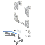 CINETTO PS11 Faltschiebet�rbeschlag bis 40kg, 2 T�rfl�gel