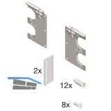 CINETTO PS11 H�henverstellbare Grundplatten f�r 2 T�rfl�gel