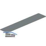 PEKA Antirutschmatte KB 150 mm Hochschrank Standard/Snello Walnussgrau