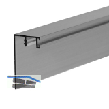 CINETTO Gegen - Griffleiste zum Einnuten, 2600 mm, Aluminium silber eloxiert
