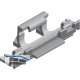 CINETTO PS06/PS40/PS48 Clipteil zu F�hrungsschiene zum Einnuten, schwarz