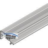 CINETTO PS40 F�hrungsschiene ungelocht auf Ma�, Aluminium natur eloxiert