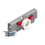 CINETTO PS48 Laufwagen f�r innere T�r, Stahl grau lackiert