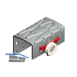 CINETTO PS48 Laufwagen �u�ere T�r, T�rst�rke 23 mm, Stahl grau lackiert