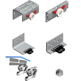 CINETTO PS48 Beschlagset mit Stopper, HS23 mm, 2 fl�gelig