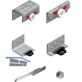 CINETTO PS48 Beschlagset mit 80 kg D�mpfung, HS19 mm, 2 fl�gelig