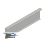 CINETTO PS40.02 Abdeckprofil zu Laufschiene auf Ma�, Aluminium natur eloxiert