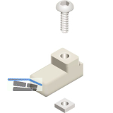 CINETTO PS48 T�rabstandhalter, Kunststoff grau