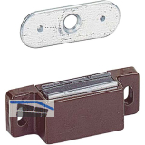 HETTICH Haftmagnetschnapper M71 + Gegenst�ck, HK 4 kg, KS braun