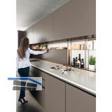 CINETTO PS70 Vertikal Schiebesystem, Beschlagset 1800 mm, Aluminium grau