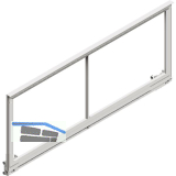 CINETTO PS70 Vertikal Schiebesystem, T�rrahmenset 1800 mm, Aluminium Dark Moka