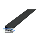 REHAU Abschlussleiste, Breite 47 mm, H�he 25 mm, Kunststoff schwarz