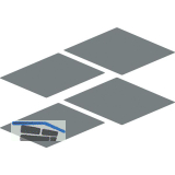 PEKA Antirutschmatten-Set 500 Magic Corner Comfort Walnussgrau