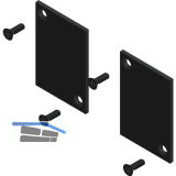 CINETTO Scala Endkappenset, Kunststoff schwarz