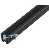 REHAU Laufschiene, L x B x H: 2500 x 13 x 12, Kunststoff schwarz