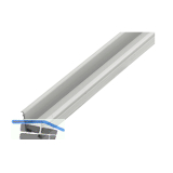 REHAU Laufschiene, L x B x H: 2500 x 13 x 12, Kunststoff lichtgrau