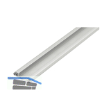 REHAU Zwischengriffleiste, Breite 25,5 mm, H 8 mm, L 2500 mm Kunststoff silber