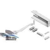 CINETTO PS23 Selbst�ffnungssatz links, Abdeckkappe grau