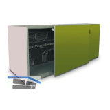 BORTOLUZZI Slider S Typ 5 Schiebet�rbeschlag, 700 x 1200, 2 t�rig; KB 1400