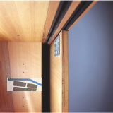 HAWA-Miniroll 15/25 Lauf F�hrungsschiene, auf Ma�, Aluminium braun eloxiert