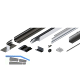 HAWA Folding Concepta III Schienen-Set 2-trg. links, Alu eloxiert