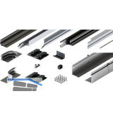 HAWA Folding Concepta III Schienen-Set 4-trg., Alu eloxiert