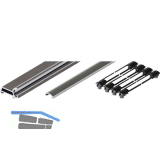 HAWA Folding Concepta III 25 Holm-Set, T�rh�he 1900 - 2700 mm, Alu eloxiert