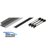 HAWA Folding Concepta III 20 Holm-Set, T�rh�he 1200 - 2200 mm, Alu schwarz elox.