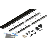 HAWA Folding Concepta III Bodenprofil-Set 4-trg., Alu schwarz eloxiert