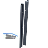 O.M.M Ausrichtbeschlag ST713, Aluminium schwarz, L�nge 2500 mm, 400 mm k�rzbar
