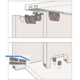 HAWA Clipo 15 H IS - Schiebet�rbeschlag Innenfront, 2-t�rig