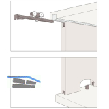 HAWA Clipo 16 HM IS - Schiebet�rbeschlag Innenfront, 1-t�rig