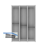 NINKA Schubkasteneinsatz-Set Cuisio KB 400 mm MERIVOBOX Kunststoff Graphit