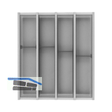 NINKA Schubkasteneinsatz-Set Cuisio KB 500 mm MERIVOBOX Kunststoff Graphit