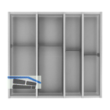 NINKA Schubkasteneinsatz-Set Cuisio KB 600 mm MERIVOBOX Kunststoff Graphit