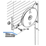 KNOKE Gewichtsausgleichbeschlag Seilrolle, Kunststoff schwarz