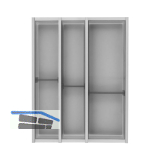 NINKA Schubkasteneinsatz-Set Cuisio KB 450 mm MERIVOBOX Kunststoff Graphit