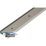 HAWA Clipo 16 H DoppeL - Laufschiene gelocht, 2500 mm, Aluminium eloxiert