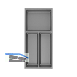 AGOFORM Besteckeinsatz Sky 550/30 Kunststoff schiefergrau