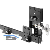 ACCURIDE 1321 Beschl�gegarnitur, L�nge 506 mm, Stahl schwarz chromatiert