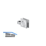 VITRIS Laufschuhgriff links/rechts, Glasst�rke 8 mm, Kunststoff silberfarbig