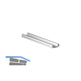 VITRIS Doppellaufschiene auf Ma�, Aluminium natur eloxiert