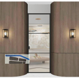 ARLU DIVINA� Dreht�r 2600 x 1000 mm, schwarz